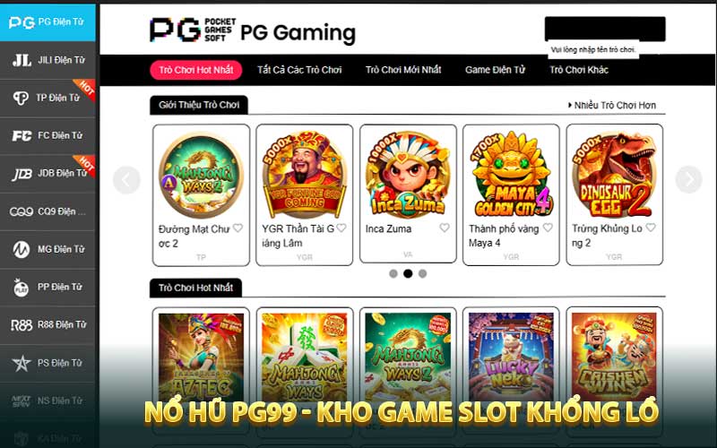 Nổ hũ PG99 - Kho game slot khổng lồ